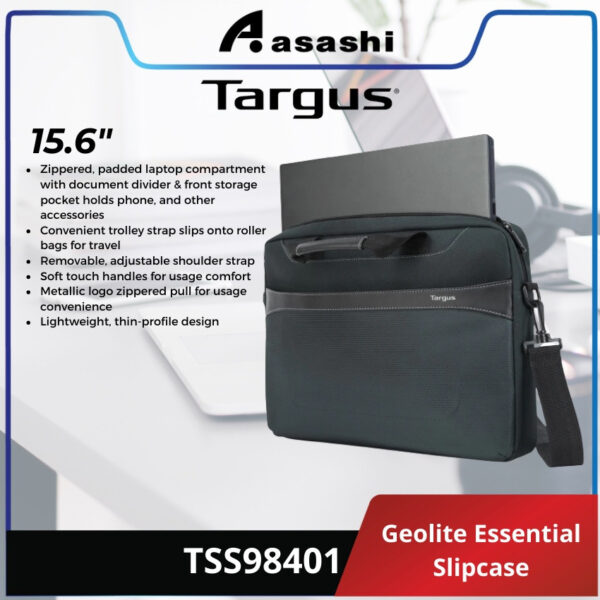 Targus TSS98401 / TSS984 15.6" Geolite Essential Laptop Case - Slate Grey