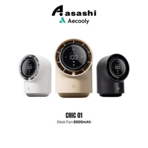 Aecooly Chic01 Desk Fan Chic 01 8000 mAh | Hight Speed Quiet Smart  LED Digital Display Table Fan TB01