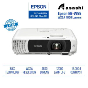 3e4b83e7df32eda3ad78f1df67859106.jpeg Epson EB-W55 WXGA 4000 Lumens 3LCD, Built In Wireless Projector (No Included Bag) (Can Redeam TNG RM100 )
