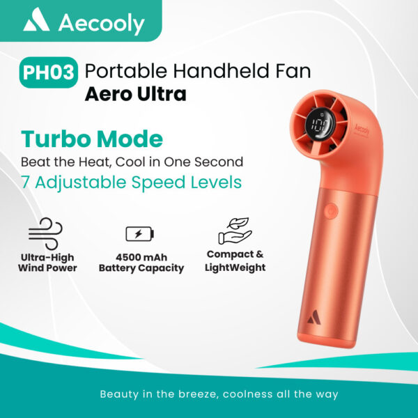 Aecooly AeroUltra Handheld High-Speed Fan 4500mAh Aero Ultra Powerful Turbo Mini Fan - Aero Ultra [PH03]