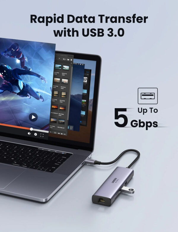 UGREEN REVODOK 7-IN-1 USB-C HUB 4K60HZ 10GBPS PD100W (UG-CM498-45379)