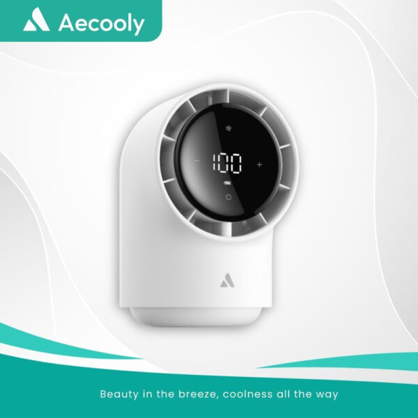 Aecooly Chic01 Lite Desk Fan 4000mAh Chic 01 Lite | Hight Speed Quiet Smart  LED Digital Display Table Fan - Battery Cap
