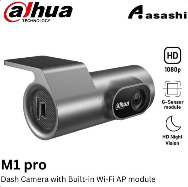 DAHUA M1 PRO DASHCAM WITH 1080P HD, BUILT IN WI-FI AP MODULE, G-SENSOR MODULE, HD NIGHT VISION DASH CAM CAR CAMERA