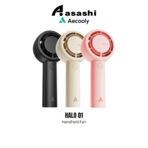 Aecooly Halo01 (3000mAh/4500mAh) Portable Handheld Fan Halo 01 | 5 Speeds USB Rechargeable Pocket Travel Turbo Fan