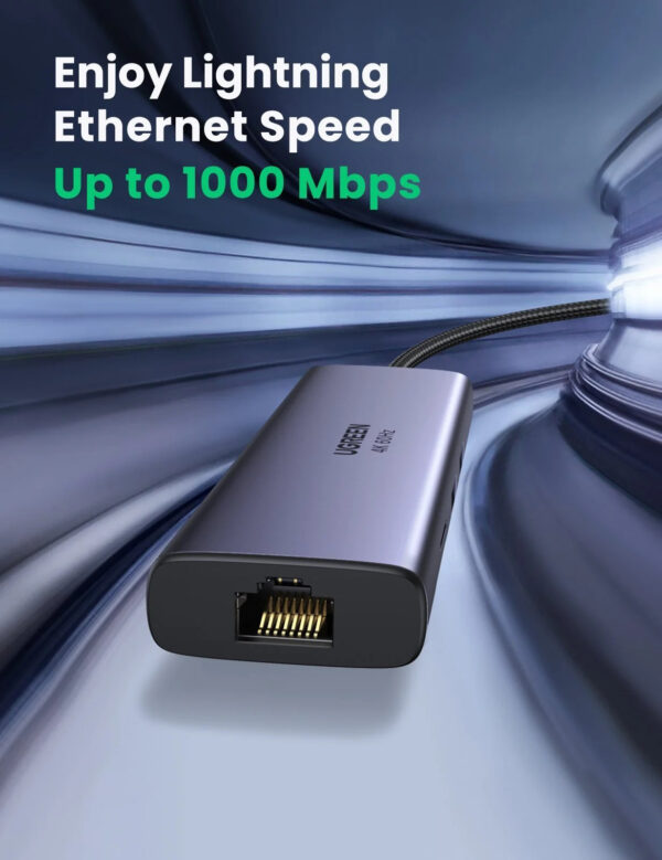 UGREEN REVODOK 7-IN-1 USB-C HUB 4K60HZ 10GBPS PD100W (UG-CM498-45379)