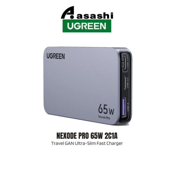 UGREEN NEXODE PRO 65W 2C1A WORLDWIDE Travel GAN Ultra-Slim Fast Charger
