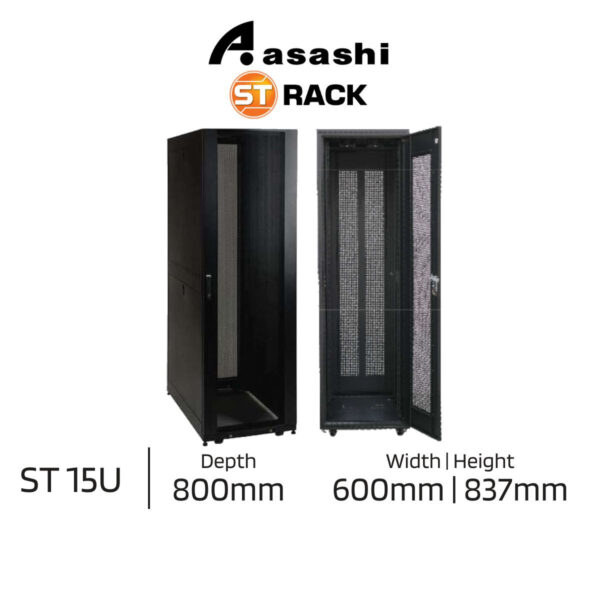 ST 15U 5xPower Outlet 837mm(H) x 600mm(W) x 800mm(D) Rack FS1568