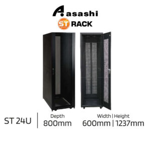 ST 24U 5xPower Outlet 1237mm(H)x600mm(W)x800mm(D) Rack FS2468 Floor Standing Rack