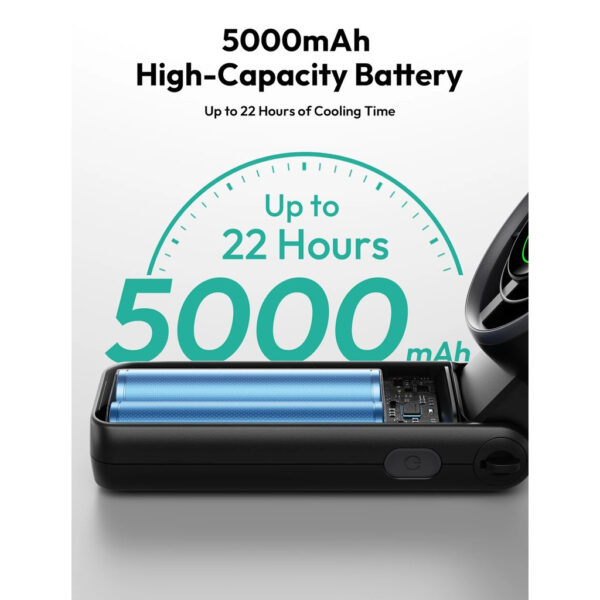 Aecooly Halo02 (3600mAh/5000mAh) Portable Handheld Fan Halo 02 | 5 Speeds USB Rechargeable Pocket Travel Turbo Fan