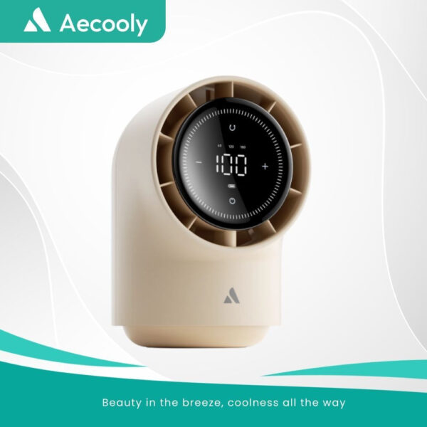 Aecooly Chic01 Lite Desk Fan 4000mAh Chic 01 Lite | Hight Speed Quiet Smart  LED Digital Display Table Fan - Battery Cap