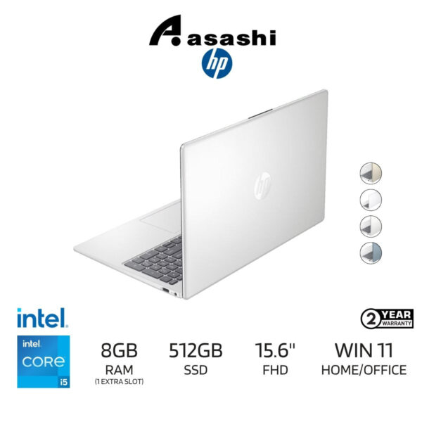 HP Laptop 15.6-inch 15-fd0444TU / 15-fd0476TU / 15-fd0478TU / 15-fd0509TU Notebook (Intel Core i5-1334U/8GB DDR4-3200 (1 Extra Slot)/512GB SSD/15.6" FHD/Intel UHD Graphics)
