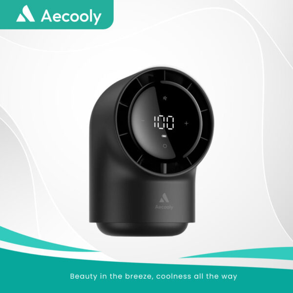 Aecooly Chic01 Lite Desk Fan 4000mAh Chic 01 Lite | Hight Speed Quiet Smart  LED Digital Display Table Fan - Battery Cap