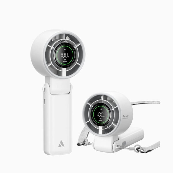 Aecooly Halo02 (3600mAh/5000mAh) Portable Handheld Fan Halo 02 | 5 Speeds USB Rechargeable Pocket Travel Turbo Fan