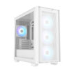 Asus A21 PLUS Mesh Front TG PC Case M-ATX Casing (4 x ARGB FAN) - Black/White