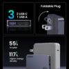 UGREEN NEXODE PRO 65W 2C1A WORLDWIDE Travel GAN Ultra-Slim Fast Charger