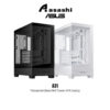 Asus A31 Tempered Glass Mid Tower ATX Casing - Black / White