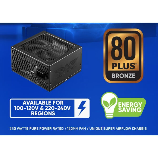 Armaggeddon Voltron 250s Bronze Power Supply / Pure Power Rated 250 Watts (3 Years Warranty)