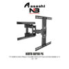 North Bayou P6 TV Wall Bracket Mount Double LED LCD Plasma Extendable Arm 45''- 75''