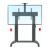 North Bayou TW100 75" to 110" Aluminum Alloy Motorized Lift Large Huge Portable Height Adjustment TV Stand Trolley Cart