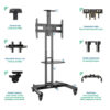 North Bayou AVA1500-60-1P (B) TV Size 32" - 65" LCD Stand