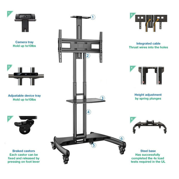 North Bayou AVA1500-60-1P (B) TV Size 32" - 65" LCD Stand