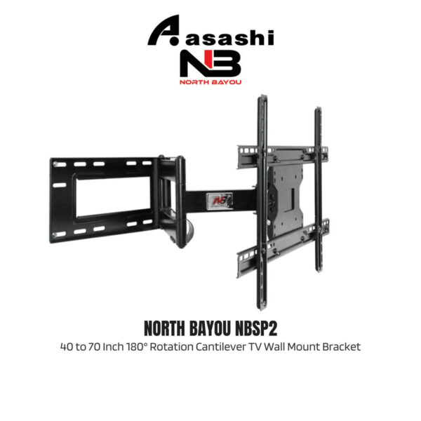 North Bayou NBSP2 40 to 70 Inch 180° Rotation Cantilever TV Wall Mount Bracket