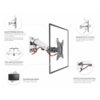 North Bayou F120 17'' - 27'' Fixed Wall Mount Projector