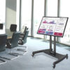 North Bayou AVA50 32"- 70" with 45kg Max Payload and 90 Degree Tilting TV Mobile Cart Stand with Wheels with Reduced Height and Cable Management System for LCD LED Flat Screen TV Television