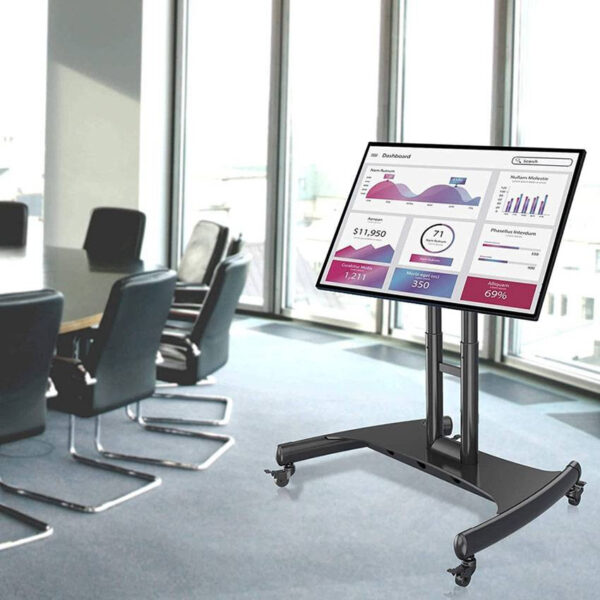 North Bayou AVA50 32"- 70" with 45kg Max Payload and 90 Degree Tilting TV Mobile Cart Stand with Wheels with Reduced Height and Cable Management System for LCD LED Flat Screen TV Television