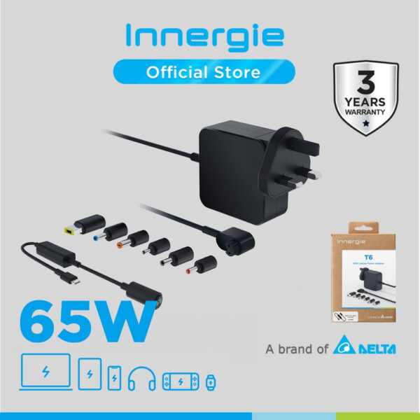 Innergie T6 65W USB-C + Universal Notebook Power Adapter ( ADP-65DW DZE )