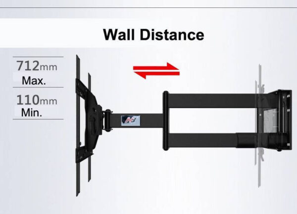 North Bayou NBSP2 40 to 70 Inch 180° Rotation Cantilever TV Wall Mount Bracket