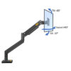 North Bayou NB-G45 22" - 40" Heavy Duty Monitor Gas Strut Monitor Mount Bracket