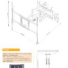 North Bayou NBSP5 75" to 110" Smart TV Wall Mount Full Motion