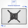 North Bayou P4 32 to 55 Inch Full Motion 3 Swing Arms Holder Frame Tilt TV Wall Mount Bracket