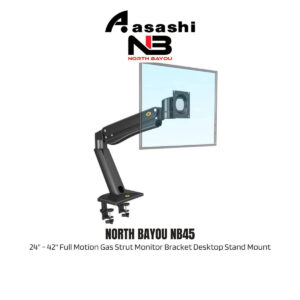 66cdefac56f95edd497509001504f792.jpeg North Bayou NB45 24" to 42" Full Motion Gas Strut Monitor Bracket Desktop Stand Mount