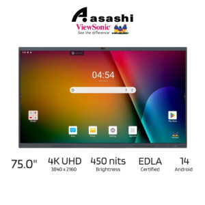 74e372279095d95a7735f00f3aafb1fb.jpeg Viewesonic IN7521C-1C 75" 4K UHD (3840 x 2160) Enterprise Device Licensing Agreement (EDLA) ViewBoard Touch Interactive Display | 450 nits cd/m2 Brightness | Android 14
