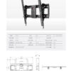 North Bayou DF70-T 55 to 85 Inch Ergonomics Interactive Fixed TV Wall Mount Bracket