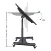 North Bayou AVA50 32"- 70" with 45kg Max Payload and 90 Degree Tilting TV Mobile Cart Stand with Wheels with Reduced Height and Cable Management System for LCD LED Flat Screen TV Television
