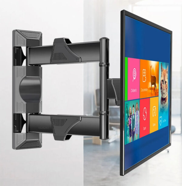 North Bayou P4 32 to 55 Inch Full Motion 3 Swing Arms Holder Frame Tilt TV Wall Mount Bracket
