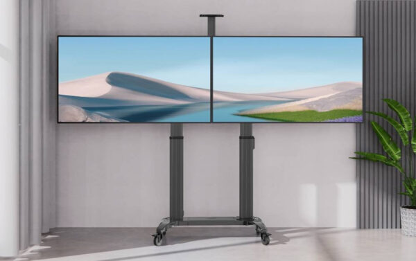 9f4db1064dea1d156ebe576bf2fbe3c9.jpeg North Bayou T75-2A Motorized Dual TV for Size 55”-75” Mobile Stand