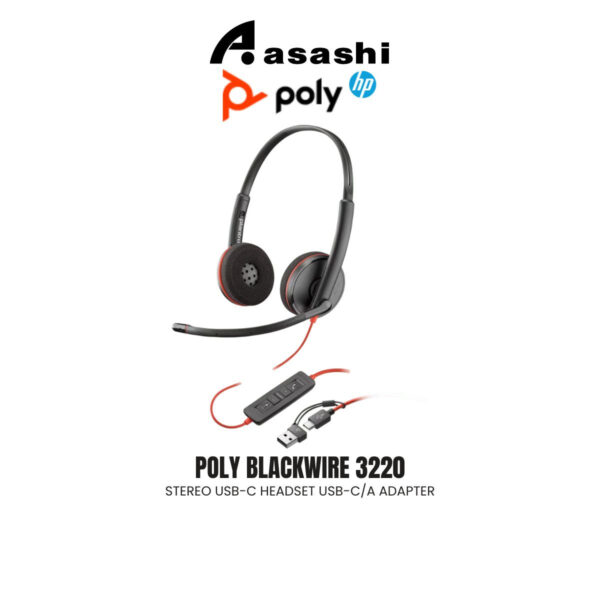 POLY Blackwire 3220 Stereo USB-C Headset USB-C/A Adapter