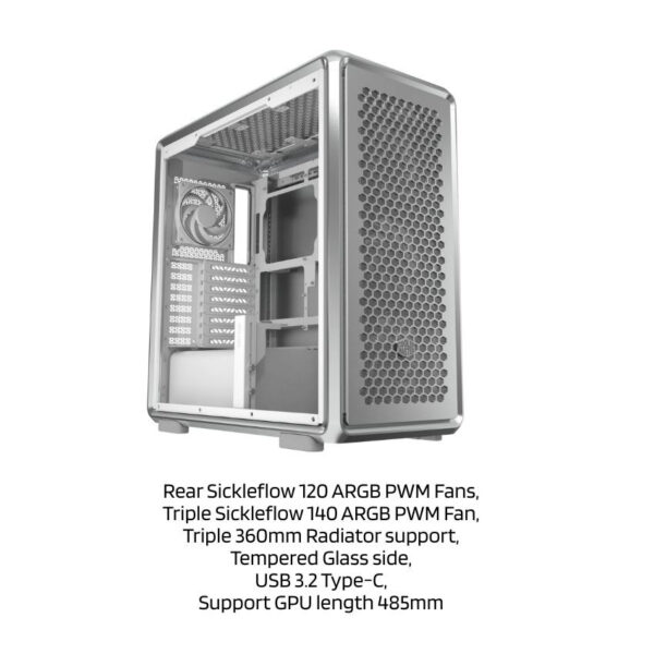 Cooler Master MasterFrame 600 Aluminum E-ATX Casing Black / Silver