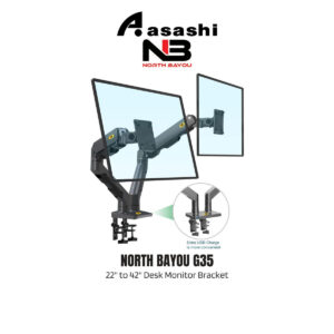 ba01cc079368a7e63a9a4d45def7163c.jpeg North Bayou G35 22'' to 42'' Desk Monitor Bracket