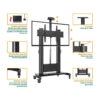 North Bayou TW100 75" to 110" Aluminum Alloy Motorized Lift Large Huge Portable Height Adjustment TV Stand Trolley Cart