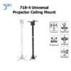 c8d65834c3a2f8542ba145596422bc4d.jpeg 3Rex T718-4 Universal Projector Ceiling Mount (Black)