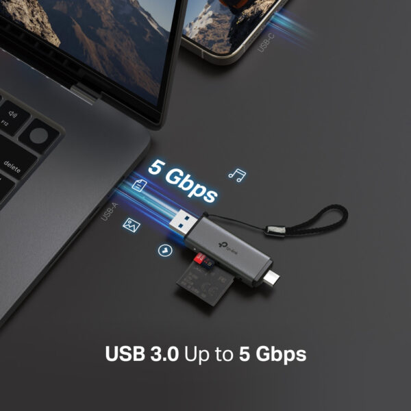TP-Link UA430D USB3.0 Type-C & Type-A to SD & microSD 3.0 Adapter