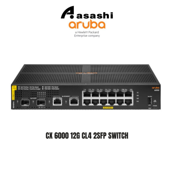 HPE Aruba Networking CX 6000 12G CL4 2SFP Switch