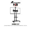 North Bayou AVA1800-70-1P Universal Mobile TV Cart TV Stand with Wheels for 55" - 90 Inch LCD LED OLED Plasma Flat Panel Screens up to 200lbs