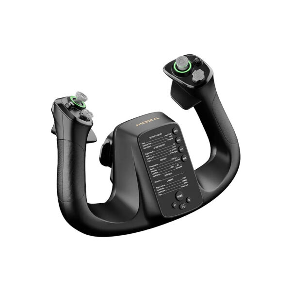 MOZA MFY Yoke – 34 Configurable Inputs, RGB Lighting, Dual Hall Effect Joysticks, Quick-Release Aluminum System, PC Flight Simulator