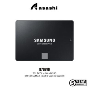 Samsung 870Evo 500GB / 1TB / 2TB / 4TB 2.5" SATA V-NAND SSD (Up to 550MB/s Read & 520MB/s Write) 860 EVO